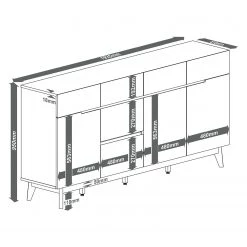 Mørteens Buffet Tenabo - Blanc mat / Chêne à nœuds 13 Mørteens Buffet Tenabo - Blanc mat / Chêne à nœuds -ÉcoMaison Soldes sideboard tenabo ii matt weiss asteiche 5237872