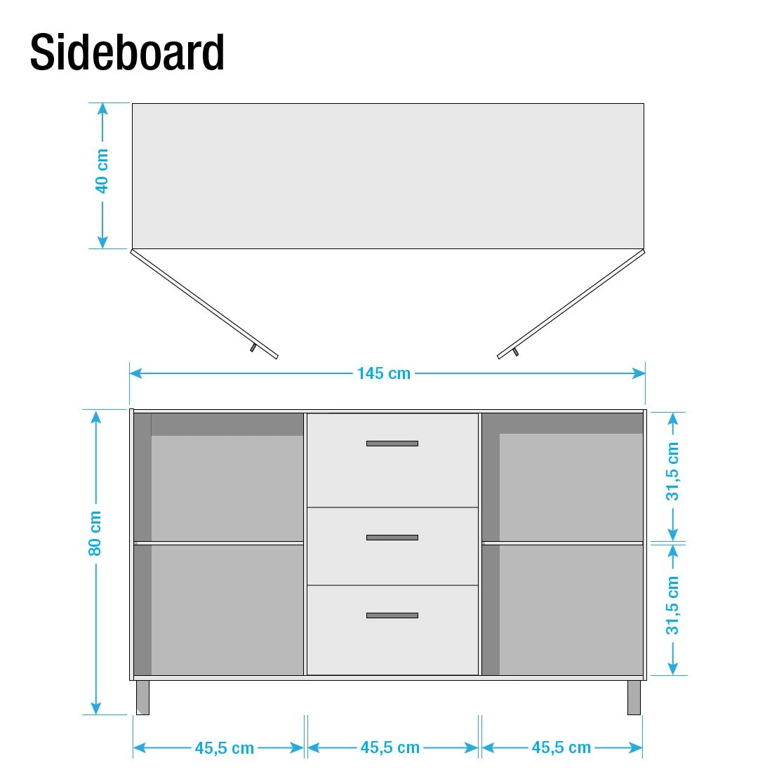 Ars manufacti Buffet Woodson - Acacia brun - Largeur : 145 cm 7 Ars manufacti Buffet Woodson - Acacia brun - Largeur : 145 cm – Image 7