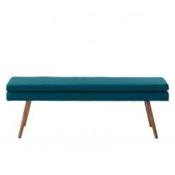 Mørteens Banquette Nicholas - Bleu pétrole -ÉcoMaison Soldes sitzbank nicholas webstoff eiche massiv petrol 4851504