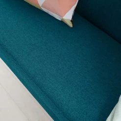 Mørteens Banquette Nicholas II - Bleu pétrole -ÉcoMaison Soldes sofabank nicholas ii webstoff eiche massiv petrol 4851548