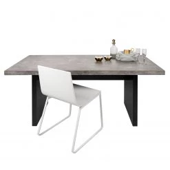 Temahome Table Detroit I - Imitation béton / Noir mat -ÉcoMaison Soldes temahome speisen 05 01 2017 4319016