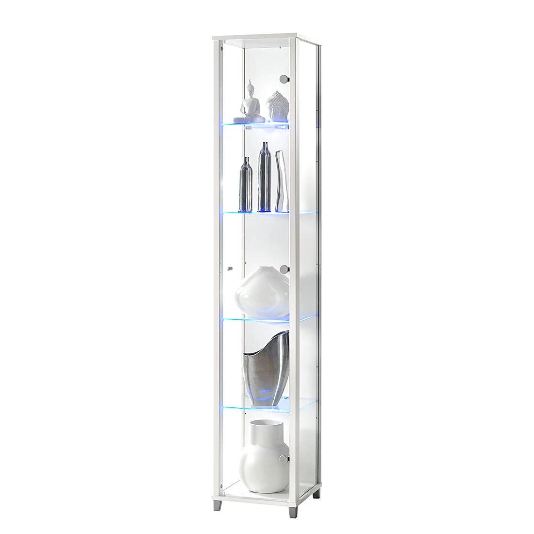 Fredriks Vitrine Winnipeg I - Avec éclairage LED - Verre transparent / Blanc 1 Fredriks Vitrine Winnipeg I - Avec éclairage LED - Verre transparent / Blanc