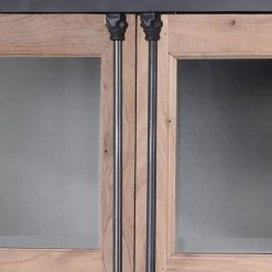 Ars manufacti Vitrine Ceriana - Acacia massif / Métal - Acacia / Noir -ÉcoMaison Soldes vitrinenschrank ceriana akazie massiv metall akazie schwarz 4419204