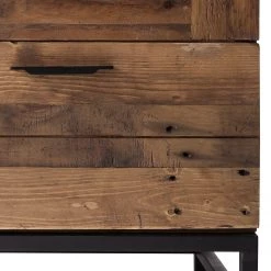 Ars manufacti Armoire vitrine Grasby - Pin recyclé / Métal - Pin foncé / Noir -ÉcoMaison Soldes vitrinenschrank grasby altholz pinie metall pinie dunkel schwarz 4884840