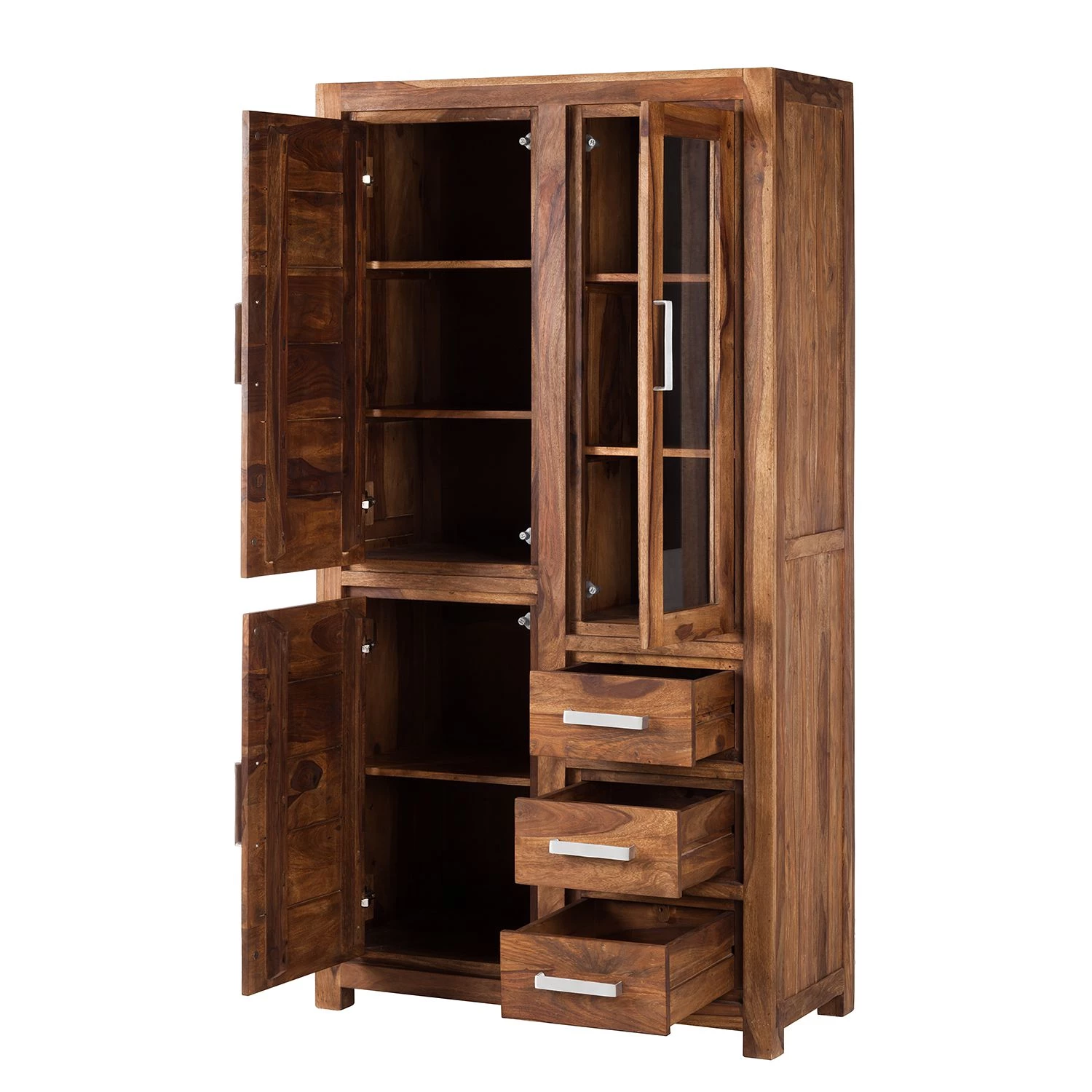 Ars Natura Armoire vitrine Ohio - Sheesham massif 5 Ars Natura Armoire vitrine Ohio - Sheesham massif – Image 5