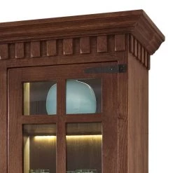 Ridgevalley Armoire vitrine Vicuna I - Pin massif - Marron - Sans éclairage -ÉcoMaison Soldes vitrinenschrank vicuna i pinie massiv braun 453968