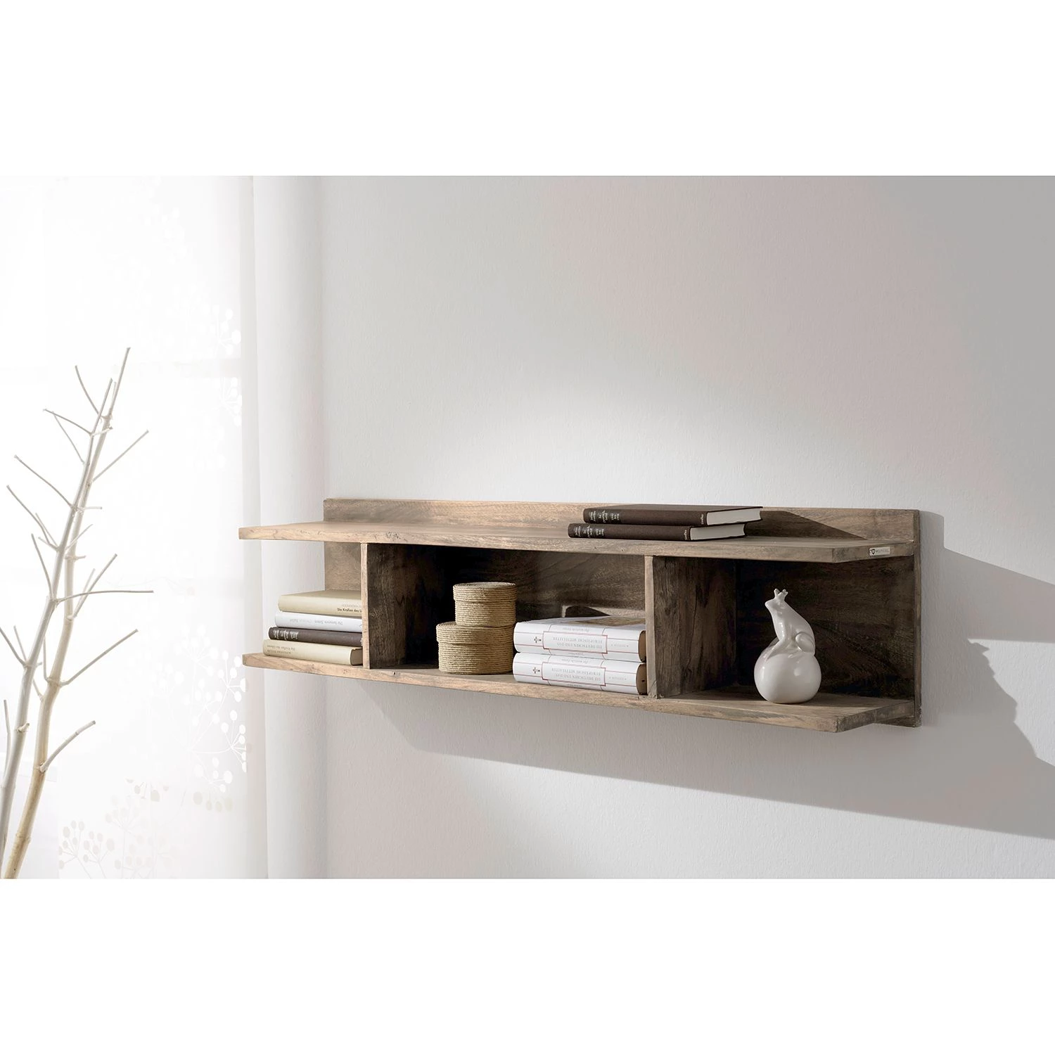 Wolf-Möbel Étagère murale Yoga - Sheesham massif 2 Wolf-Möbel Étagère murale Yoga - Sheesham massif – Image 2
