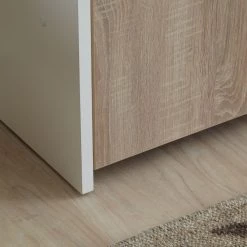 Loftscape Ensemble lit mural Godia I - Blanc / Imitation chêne de Sonoma - Maletas de mousse -ÉcoMaison Soldes wandklappbett kombination godia i 90 x 200 cm schaumstoffmatratze weiss eiche sonoma dekor 1721694