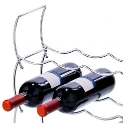 Zeller Range-bouteilles Kjell (lot de 3) - Chrome -ÉcoMaison Soldes weinregal kjell 3er set chrom 300432