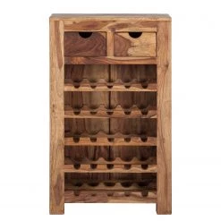 Wolf-Möbel Étagère à vin Yoga I - Sheesham massif -ÉcoMaison Soldes weinregal yoga i sheesham massiv natur 3373541