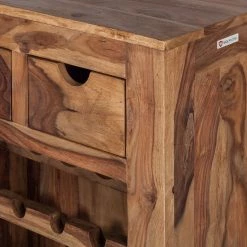 Wolf-Möbel Étagère à vin Yoga I - Sheesham massif -ÉcoMaison Soldes weinregal yoga i sheesham massiv natur 3373565