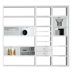 Loftscape Etagère XL Emporior l.B - Blanc brillant / Blanc - Avec éclairage
