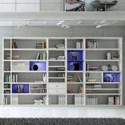 Loftscape Etagère XXL Emporior II - Blanc crème - Avec éclairage -ÉcoMaison Soldes xxl regalwand emporior ii rgb led beleuchtung weiss 3396325