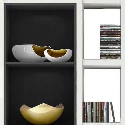 Loftscape Etagère XXL Emporior IV.A - Blanc / Noir - Sans éclairage -ÉcoMaison Soldes xxl regalwand emporior iv a ohne beleuchtung hochglanz weiss schwarz 3479909