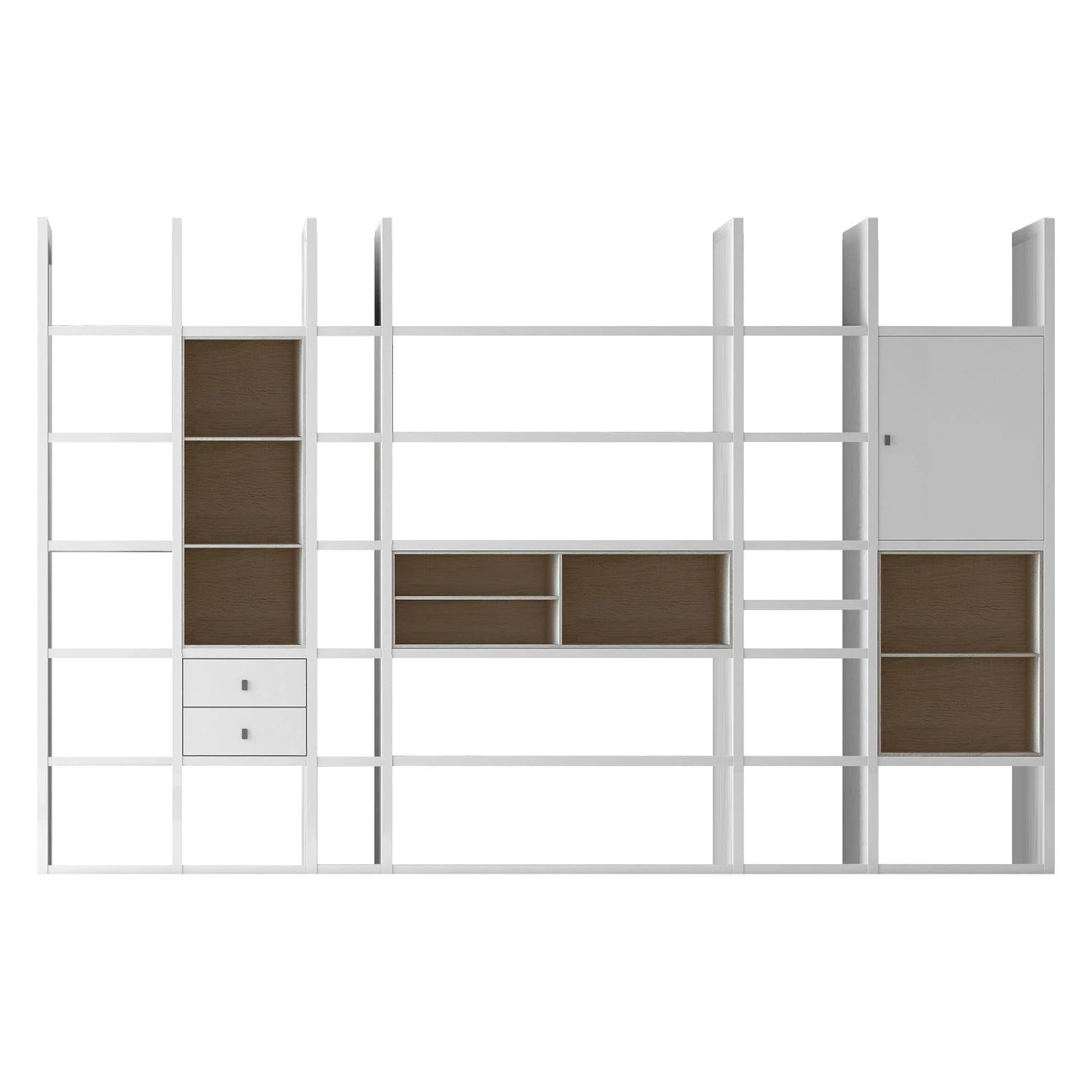 Loftscape Etagère XXL Emporior V.A - Blanc / Imitation chêne de Sonoma - Sans éclairage 1 Loftscape Etagère XXL Emporior V.A - Blanc / Imitation chêne de Sonoma - Sans éclairage